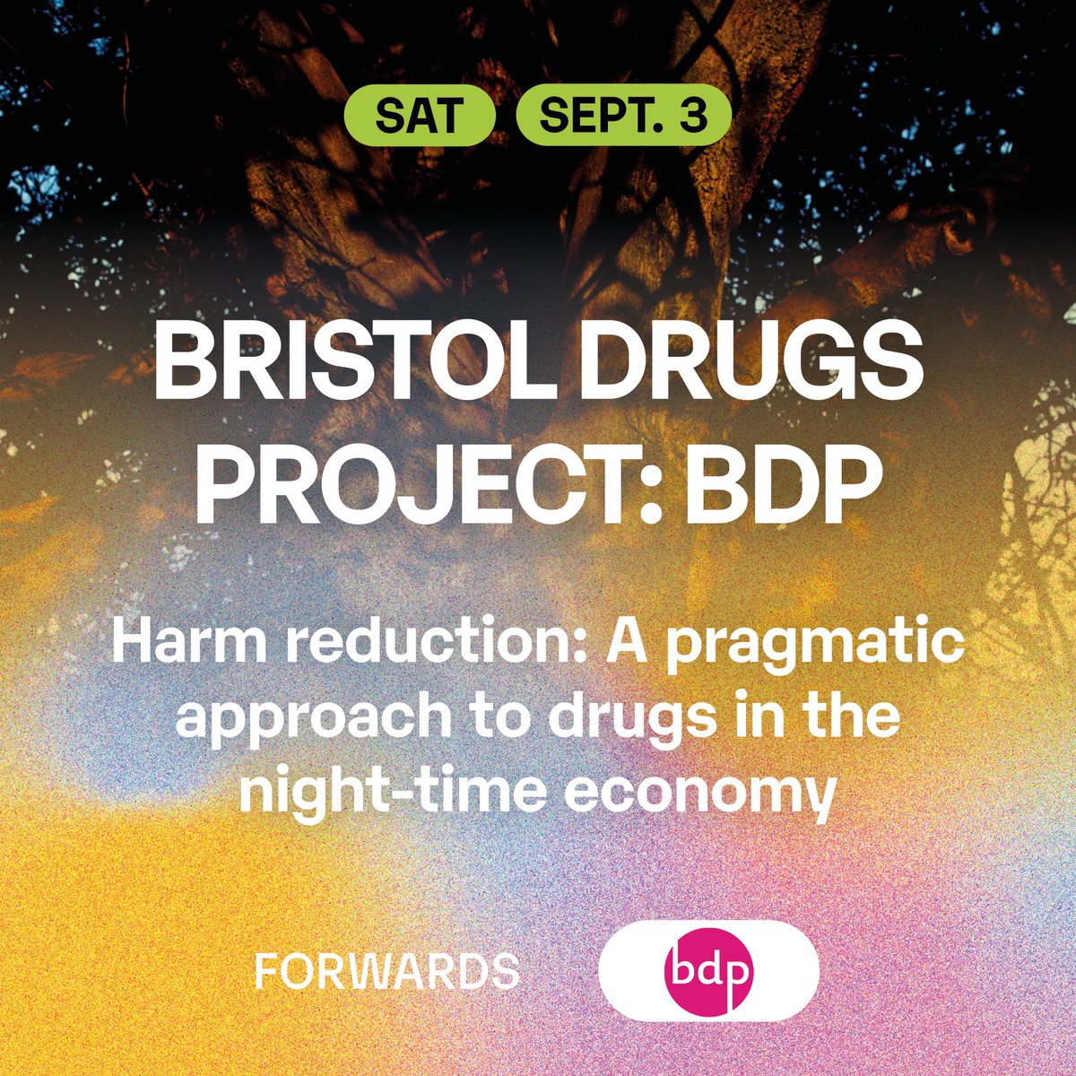 We're hosting a panel at <a href="/ForwardsBristol/">FORWARDS Bristol</a> - find us in The Information Area 5.15-6.15pm

<a href="/SorchaRyan5/">Sorcha Ryan</a> will be joined by @ChloeSakal from <a href="/WeAreTheLoopUK/">The Loop</a>, <a href="/marleybennett/">Marley</a> from @bristolcouncil, <a href="/jamescnicholls/">James Nicholls</a> from University of Sterling &amp; Maddie Harris from <a href="/THESECRETGARDE7/">THESECRETGARDENPARTY</a>  💫