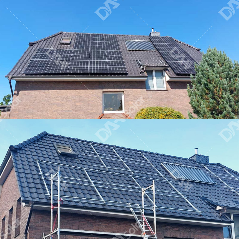 Along with the #Europe energy crisis, more and more customers are looking for a better solution for energy use. This project feedback is from a #German customer. He invests in a residential PV power station. Need PV products, you can always trust DAH Solar.