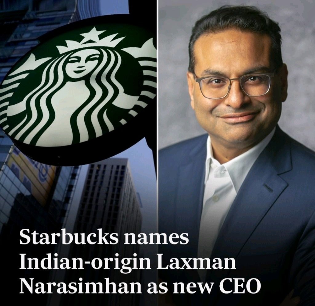 coderKshatriya's tweet image. Another Indian added to the global CEO list , Congrats ! 🎉

Chakk de , Chakk de India 🇮🇳🇮🇳
#Starbucks