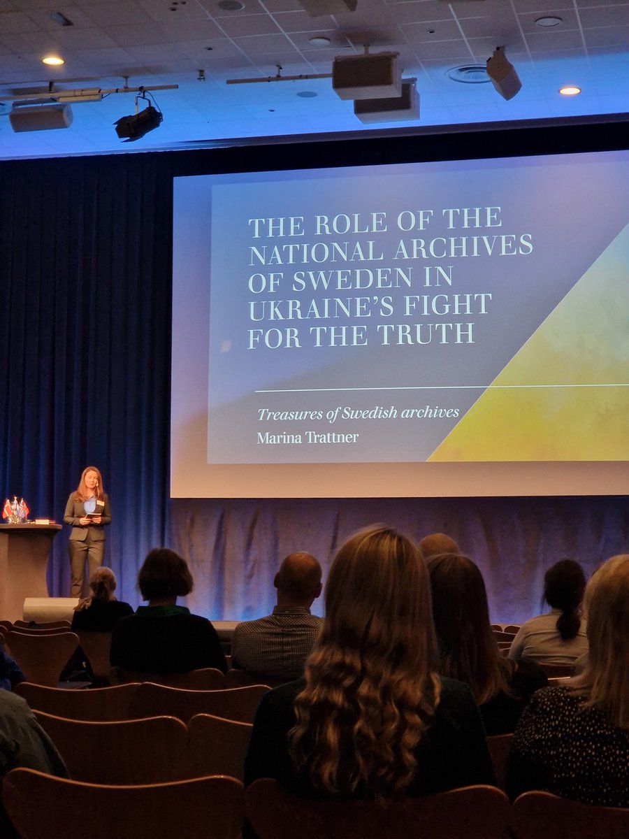 helgaje's tweet photo. Talk about the importance of preserving archives to protect the truth and the democracy. #archives #nordiskaarkivdagarna2022 #Sweden #Ukraine 🇺🇦 https://t.co/CBqh7t6SNV