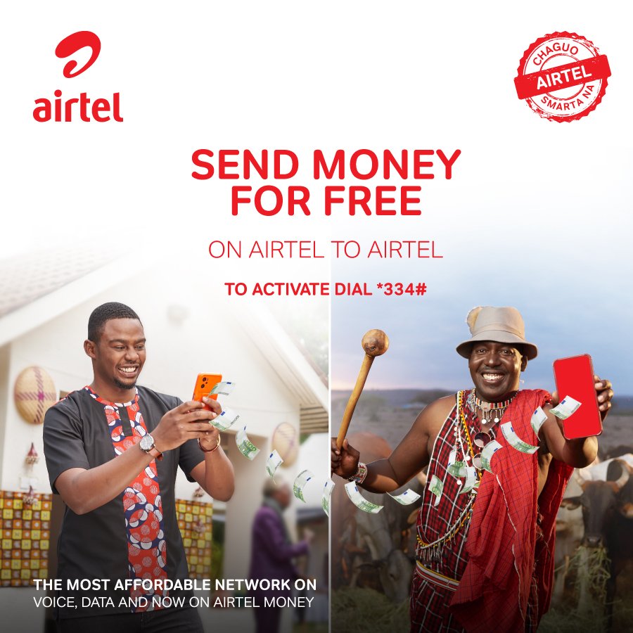 Airtel 4G internet is better, faster and everywhere. Sending money from Airtel to Airtel is also free. @whitney_jill_ @Theewise_one you have to switch to Airtel!! 
Dial *334# and enjoy Airtel Money
@AIRTEL_KE
#MakeChaguoSmartaNaAirtel