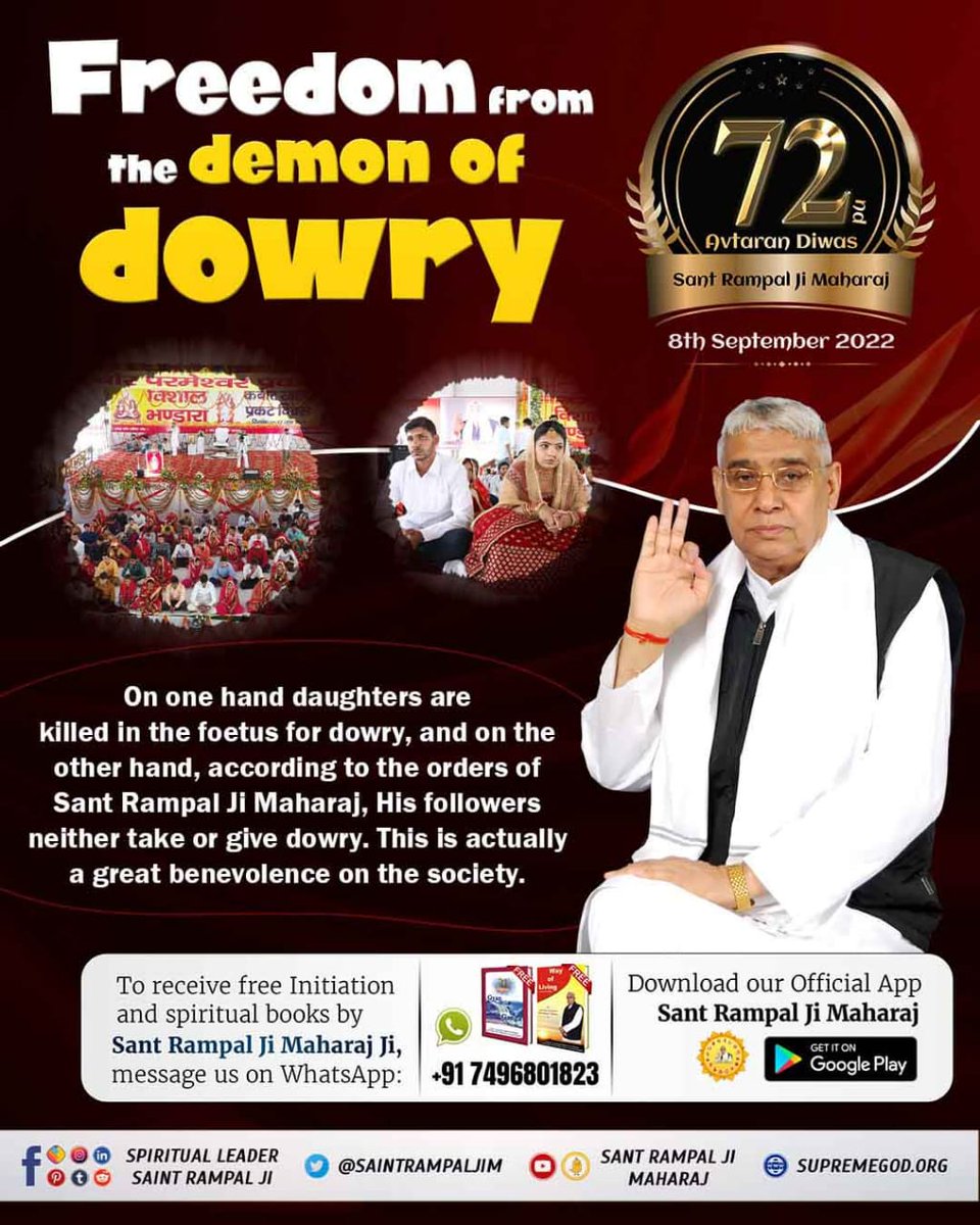 SanjayT27682439's tweet photo. #પરોપકારી_સંતરામપાલજી
Under the guidance of Saint Rampal Ji Maharaj, many blood donation camps are organized by His disciples all over India, wherein His disciples actively donate blood.
6 Days Left For Avataran Diwas https://t.co/WOg5Vll6Hk