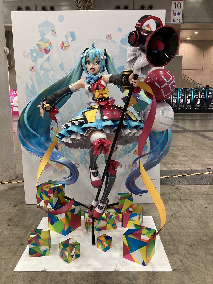 Check out the life-size statues of past Magical Mirai main visuals
