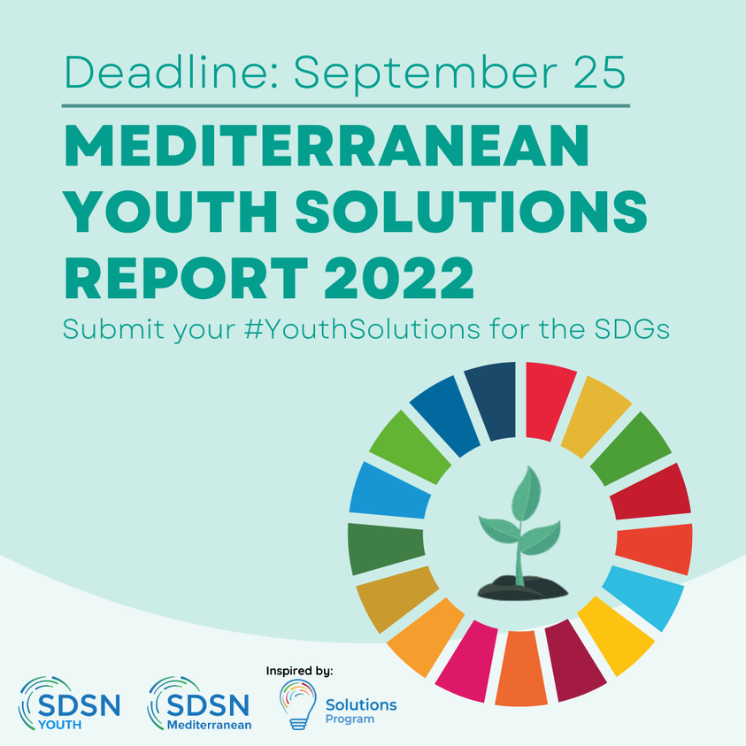 unimed_network's tweet photo. 📢Call for projects on innovation in the #agrifood sector‼️
@SDSNYouth launched the call for projects for the 2nd edition of the #Mediterranean Youth Solutions Report 2022. 
Read more👉 https://t.co/OexyHjY04G
⏰Proposals can be submitted by 25 Sept
 @SDSNYSolutions @SDSNMed #SDG https://t.co/GA7gZQMo16