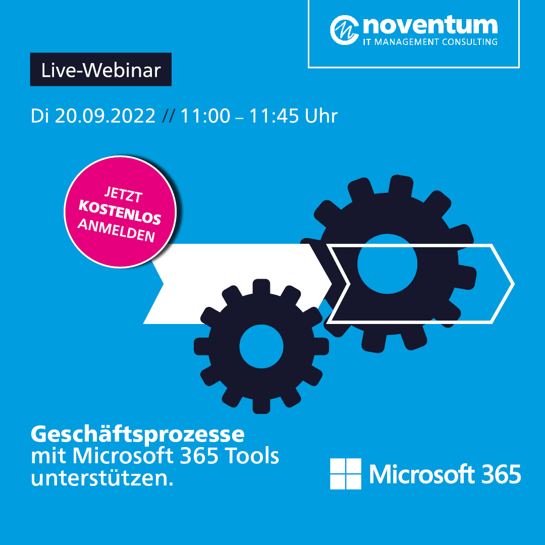 #Microsoft365 bietet Tools, mit denen man Geschäftsprozesse digitalisieren kann. Wir zeigen Ihnen, warum eine Automatisierung &amp; Digitalisierung von Prozessen für Ihr Unternehmen sinnvoll ist und welche Mehrwerte sich hierdurch ergeben. Zur Anmeldung: noventum.de/de/geschaeftsp…