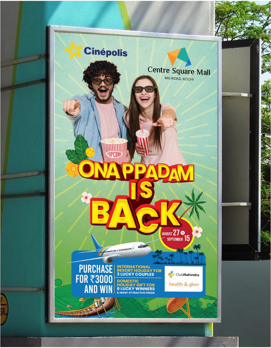 MediaMoonchild's tweet photo. Onam is truly back this time! We are pleased to have marked the joy and happiness of the Onam season with Center Square Mall with a festive campaign "Onam is Back!" around the city.

#OnamIsBack #CentreSquare #CentreSquareMall #centresquaremallkochi #Hoarding #Advertising https://t.co/L2sz0wMbRh