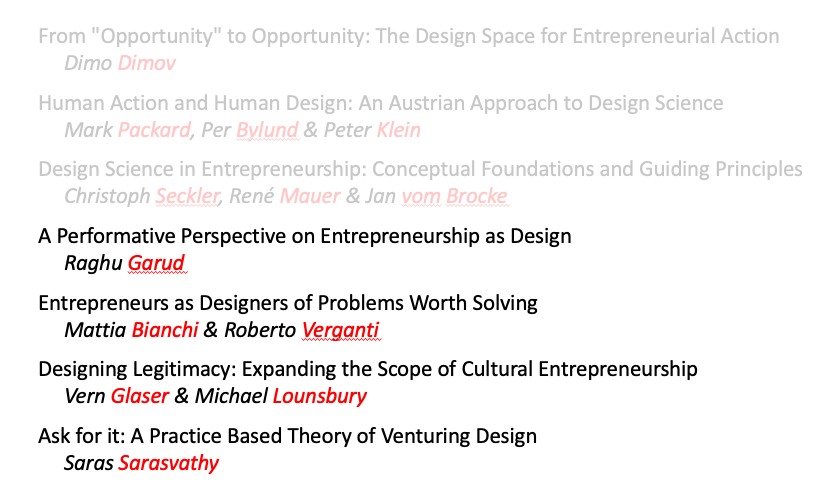 khberglund's tweet photo. On Sep 26, some PhD students have organised yet another seminar to discuss papers from the inaugural issue of @JBV__Design. 

Authors are Raghu Garud, @Mattia_Bianchi, @RobertoVerganti, @glaserv, Michael Lounsbury and Saras Sarasvathy, most of whom will join the discussion! (1/3) https://t.co/20AuBzkwxO