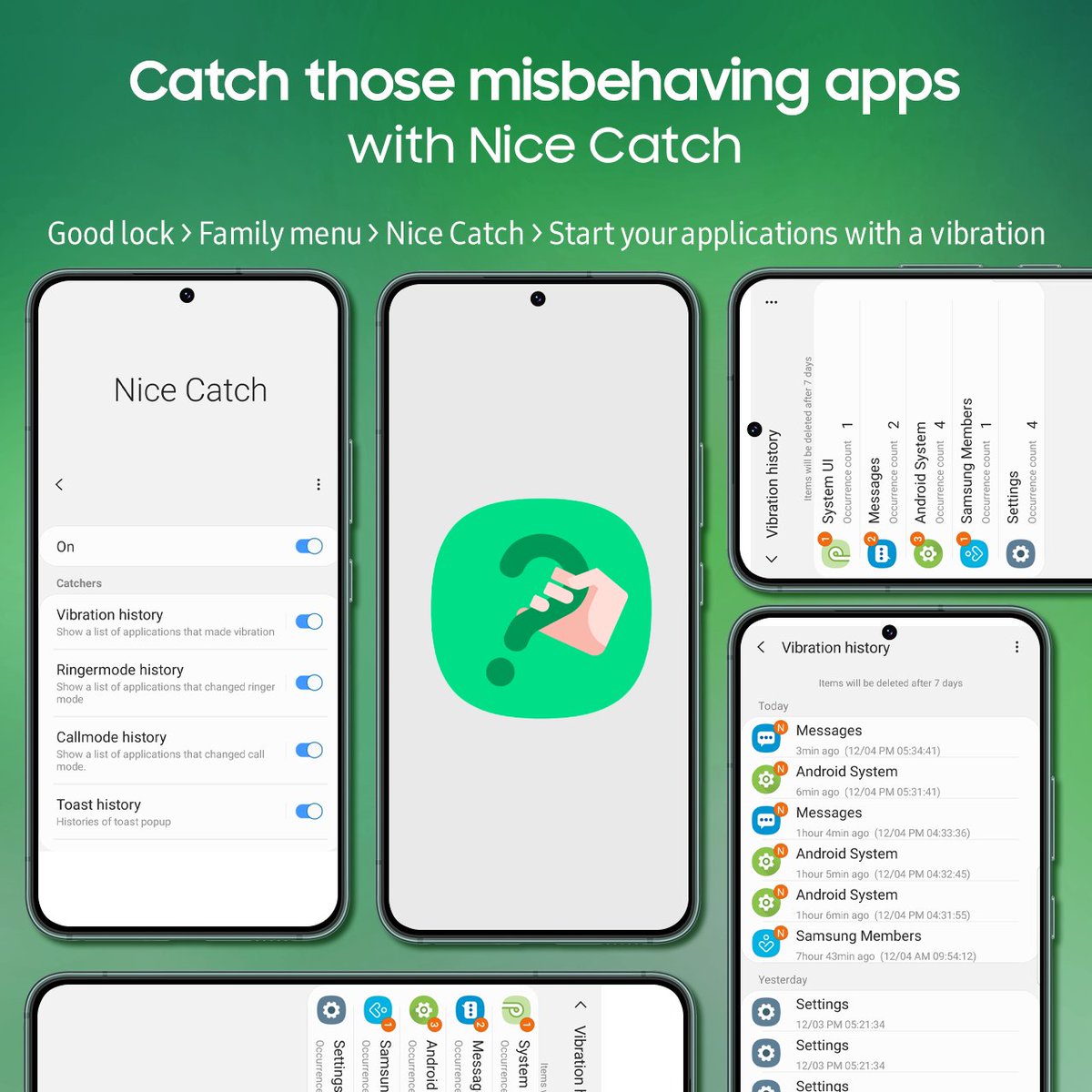 SamsungSriLanka's tweet image. #NiceCatch on #SamsungGoodLock notifies you which apps annoy you with constant vibrations, it logs every time an app wakes the screen, and so much more!

Download the #Samsung GoodLock app via Galaxy Store now!
galaxy.store/goo