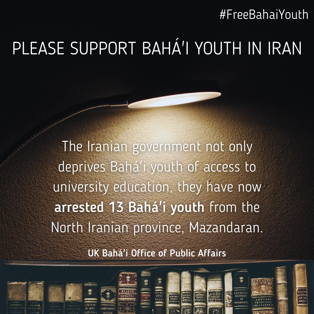 After months of intensified persecution of Bahá'is in #Iran, the government has now attacked the #Bahai youth with 13 arrests. Please spread the word and #FreeBahaiYouth

bic.org/news/more-baha…