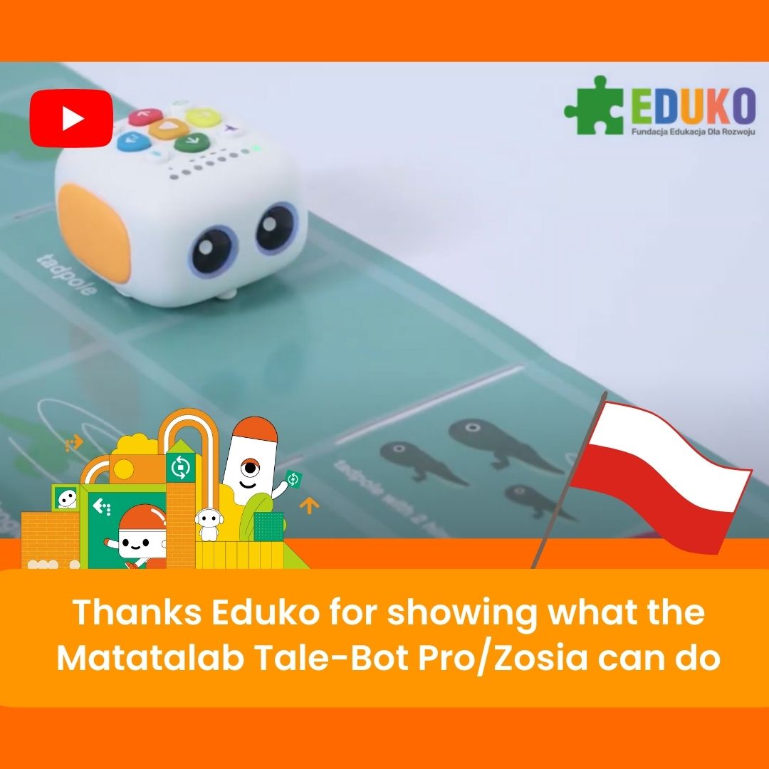MatataStudioEDU's tweet image. Eduko has created a brilliant tutorial on how the Tale-Bot Pro works in helping kids learn to code with Zosia the Polish-speaking Tale-Bot Pro 🤖🇵🇱

youtube.com/watch?v=fdHQPk…

#stemkids #MatatalabFun #GamifiedCoding #CodingBotsInAction #MatatalabEdu #stemkids #CodingLikeABC