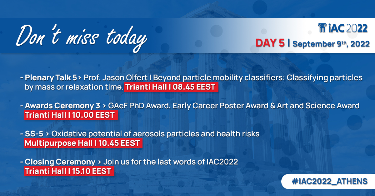 #IAC2022_Athens Day 5, the last day of our Conference is here! 

We hope you've enjoyed the content so far! We have kept more not-to-miss content for the last day! Make sure you have a quick look at the Detailed Program and the highlights below!