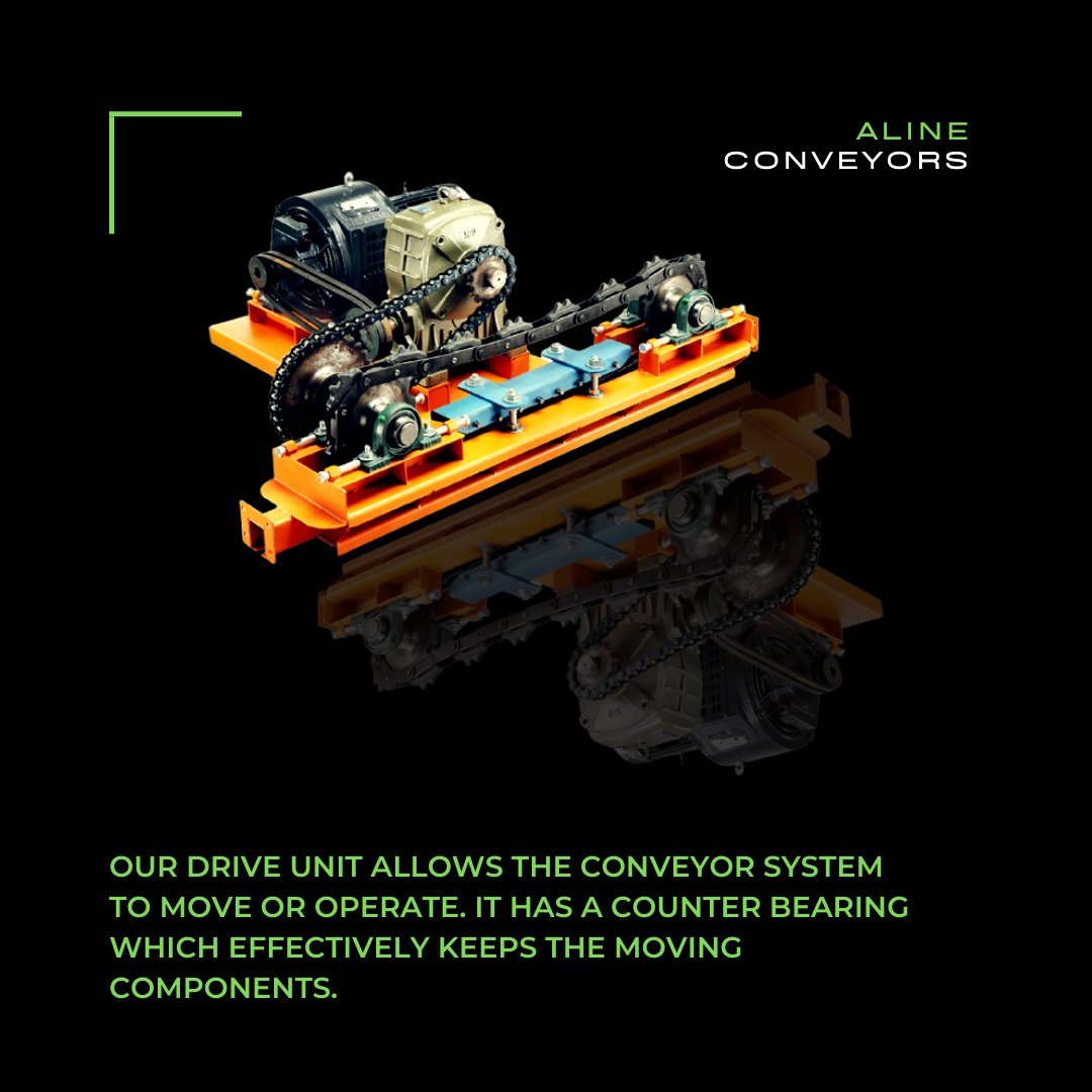 AlineLtd's tweet photo. Conveyor #driveunit is provided for engaging and driving a belt type conveyor. The unit includes a motor drive unit and drive chain assembly having a drive chain driven by the motor along a drive path.
#Logistics, #Industrial, #Medical, #Food, #Beverage, #Airport, #Automobile https://t.co/VYuLQVdDvL