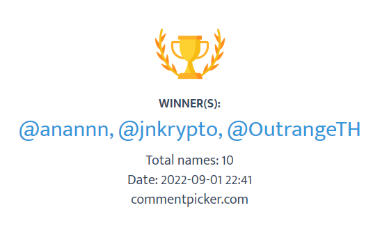 realKyleYYC's tweet photo. ‼️ VIP GIVEAWAY RESULTS ‼️

Congratulations to the 3 winners below for the free month of VIP! Will plan to do another giveaway soon, thanks everybody for participating! 🔥

I will DM the winners over Twitter tonight.

🎉🎉 WINNERS 🎉🎉

1) @anannn 
2) @jnkrypto 
3) @OutrangeTH https://t.co/vg1cWquKzt