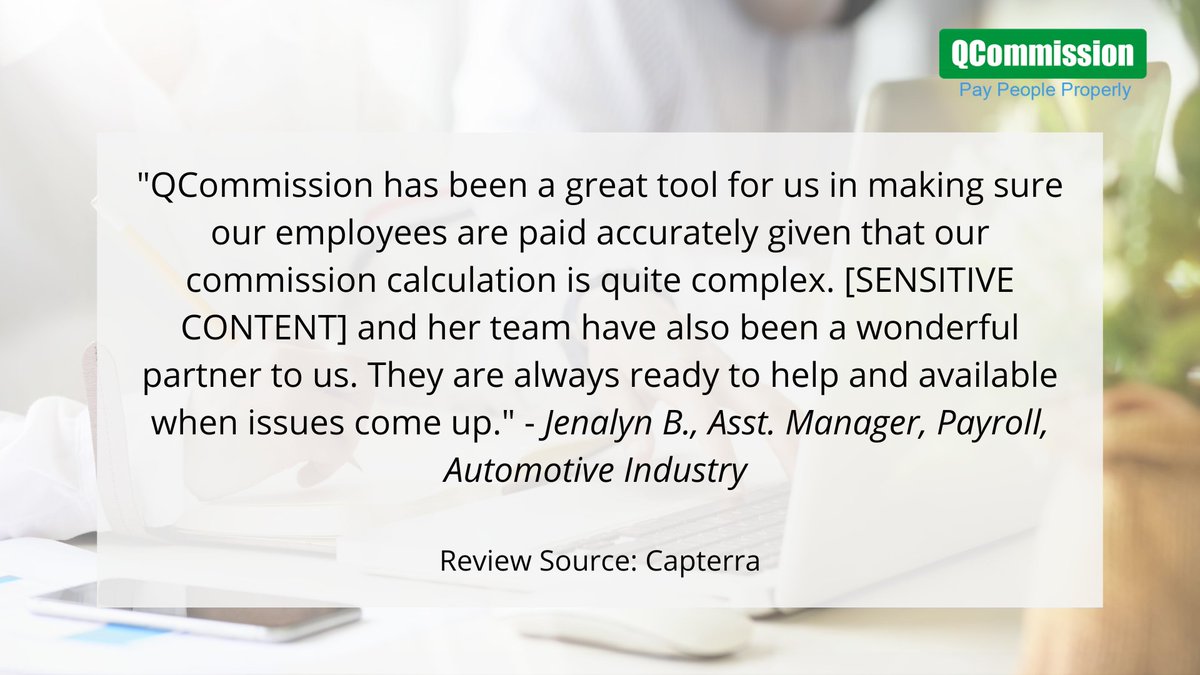 QCommission1's tweet photo. When our customers are happy, we're happy. 🥰
https://t.co/RJI8FErr4N
#ThankfulThursday #salescommissionsoftware #compensationmanagementsoftware https://t.co/6Eag0FMRZr