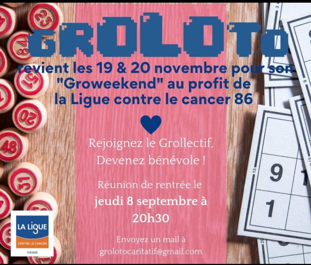 annejordan_'s tweet image. Vous voulez contribuer #humainement à lutter contre ce f*** #cancer ?🥷
Et vous vous dites que @poitiersfr est l'endroit idéal pour mener ce combat ??🥳
Rejoignez l'équipe de #bénévoles de #GROSLOTO !
On vous aime déjà!!!🙏😘
@laliguecancer #ClemenceVergnault #équipedechoc💙 💙💙