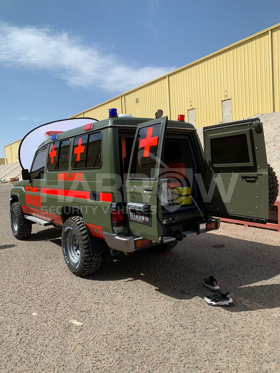 harrow_armored's tweet photo. Armoured Ambulance is ready for the mission.
Based on Toyota Landcruiser.

https://t.co/6otVS8WQyj

#ArmoredVehicle #ArmoredMission #ArmoredAmbulance https://t.co/aMmF16Kt8q