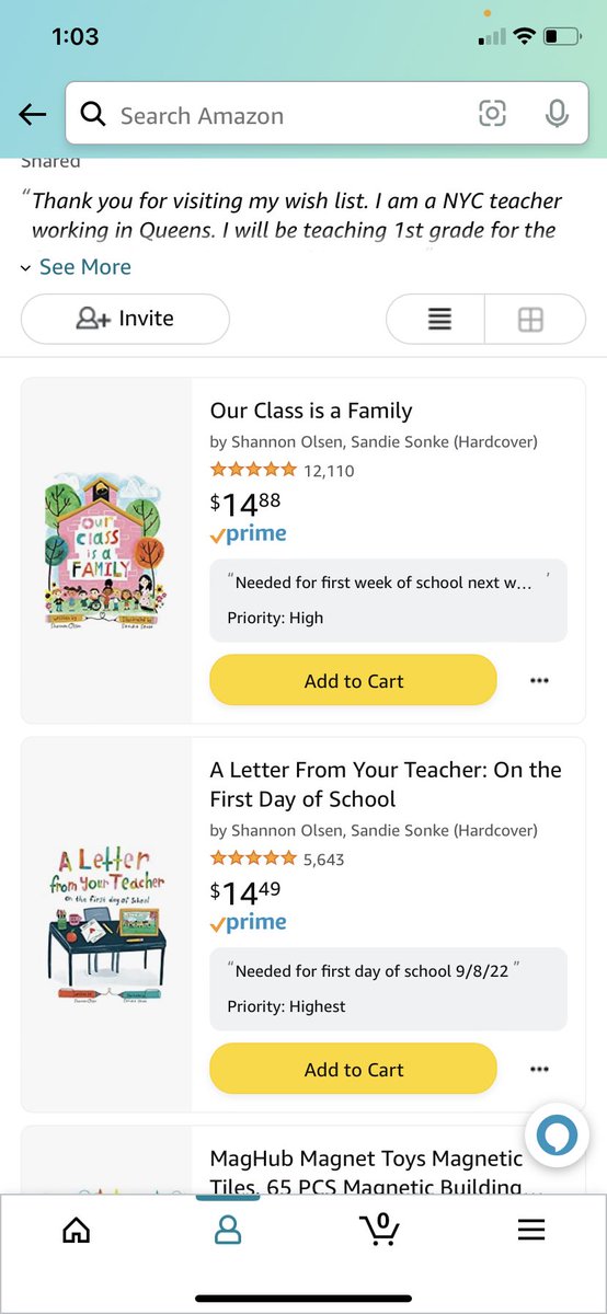 Ohh these 2 books right here are very important!!! My dual language partner <a href="/betydonte/">Florencia</a> already has them in Spanish so I need the English versions !! #clearthelist #teachertwitter thank you in advance! amazon.com/hz/wishlist/ls…