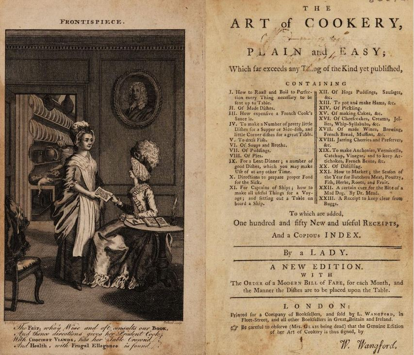 We've got Hannah Glasse's famous 1747 'Art of Cookery' online and searchable. If you've a fascinating hour to spare, a link to help with editing the OCR scan is here...
foodsofengland.co.uk/book1747glasse…