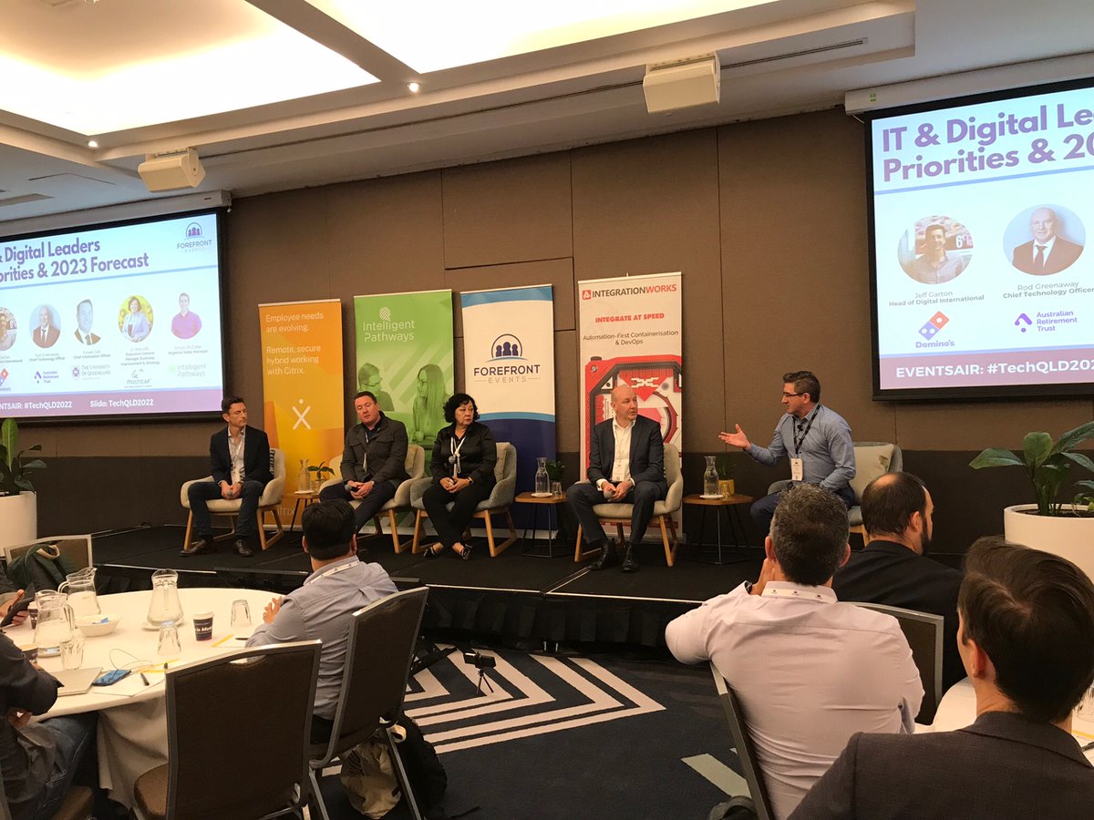 intelligentpw's tweet photo. Great panel at the @ForefrontAus Technology Leaders Summit yesterday, sparking conversation around #data, #security and #employeeexperience. Thanks @McCabeSF for moderating!

#techleaders #forefrontevents https://t.co/SV0SX8Uo7M