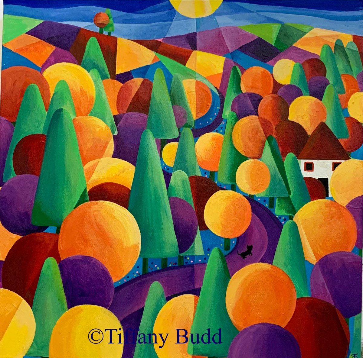 ‘The House on the Hill’ Who fancies going off to this little house and living off grid for a while?! 🙋‍♀️ tiffanybudd.bigcartel.com/product/the-ho… It’ll definitely brighten up your walls! #mhhsbd #earlybiz #isolation #art #painting #smartsocial #sbs