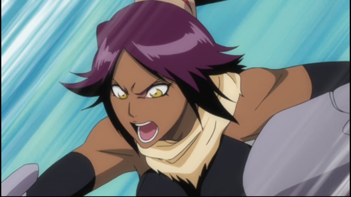 In Bleach, the more you age, the more young you look. 
#BLEACH_anime  #ShihouinYoruichi