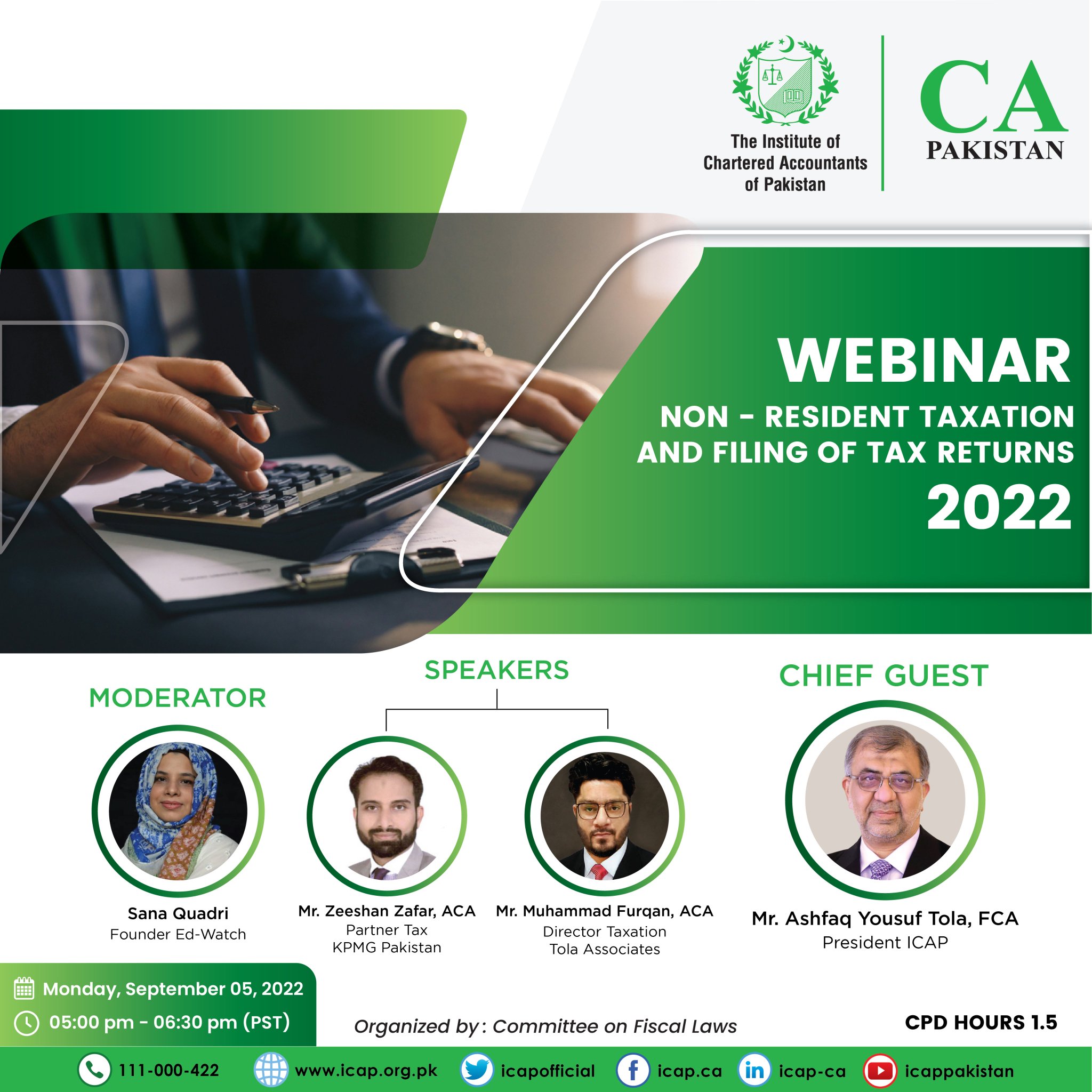 ICAP on Twitter "ICAP is conducting a inar on “Taxation of Non