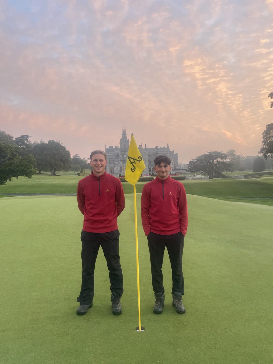 Final mornings work ⁦@AdareGC⁩ for ⁦@simonwattier⁩ & ⁦@PaddyTalksTurf⁩ before they head off to ⁦⁩ ⁦@PSUTurfClub⁩ & ⁦@iTweetTurf⁩ to further their career development. We thank them for their energy & efforts over the last 2 years #oneteamonedream