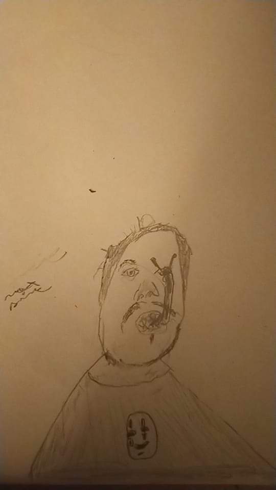 I sketched myself in the style of Junji ito slug girl