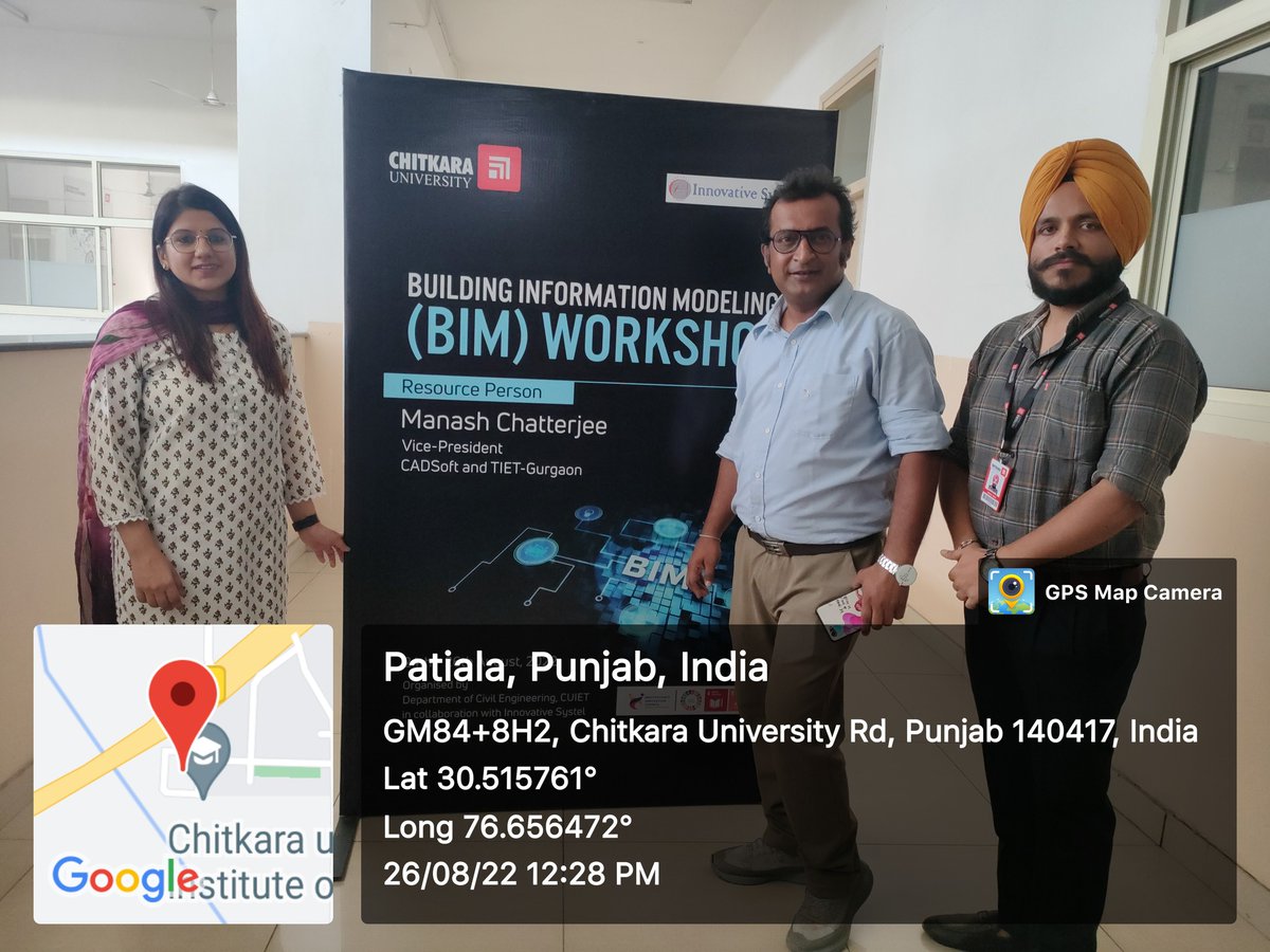 ChitkaraU's tweet photo. Department of Civil Engineering, #CUIET-Applied #Engineering, @ChitkaraU organised a 3-day workshop for B.E. #CivilEngineering Students where the resource person of the workshop was Manash Chatterjee, Vice President, CADsoft & TIET-Gurgaon. https://t.co/SBi1mSk5eu
