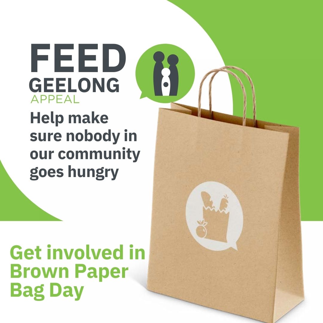 The 2022 Feed Geelong Appeal is running from 10-14 October and we are calling on the community to help make sure no one in our region goes hungry. to get involved click here feedgeelong2022.raisely.com/signup

#givegeelong #feedgeelong #foodrelief #brownpaperbagday
