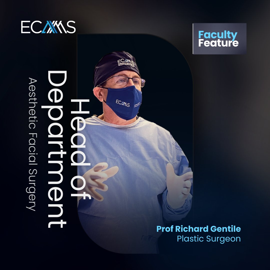 #featurefriday with Prof. Richard Gentile, Head of ECAMS  Department of Aesthetic Facial Surgery! Creator of many cutting-edge techniques! We can't wait to hear from him this November! Join us!