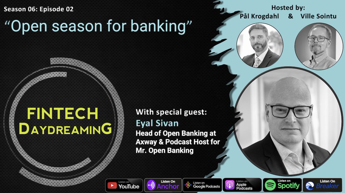 Open season for banks or the season for open banking?
🎬 YouTube - lnkd.in/dg_5ah3Q
🎧 Anchor - lnkd.in/ddcJ6TEq
🎧 Spotify - lnkd.in/di9U7Ve7
🎧 Apple - lnkd.in/dwKQ7Z2C
🌎 FintechDaydreaming.com
#openbanking #podcast #psd2 #psd3