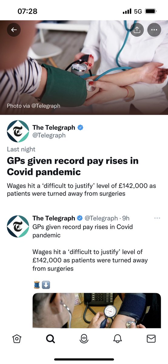 Dear @Telegraph - just stop this hate. I am not on anywhere near £142k. But given all my training and the intensity of my workload I could command it as a GP in the private sectors or overseas. I choose to work in the NHS, SEEING pts through the whole pandemic. Perhaps I’m a mug.