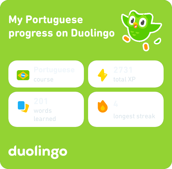 barryjamesburns's tweet photo. I *literally* can’t stop learning Portuguese on Duolingo. Want to join the fun? It’s free! https://t.co/AEqQI4Jizy https://t.co/ApuvKI0FZt
