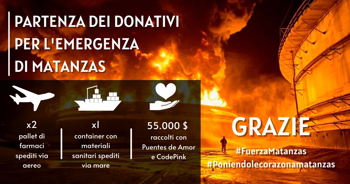 CubaAicec's tweet photo. Quasi un mese fa, un fulmine colpiva il deposito di carburante n°1 a Matanzas causando un incendio durato una settimana. 
La macchina della solidarietà si è attivata per garantire a Matanzas medicine e dispositivi medici per far fronte all’emergenza.
#PoniendoleCorazonAMatanzas https://t.co/Npzgt3GV18