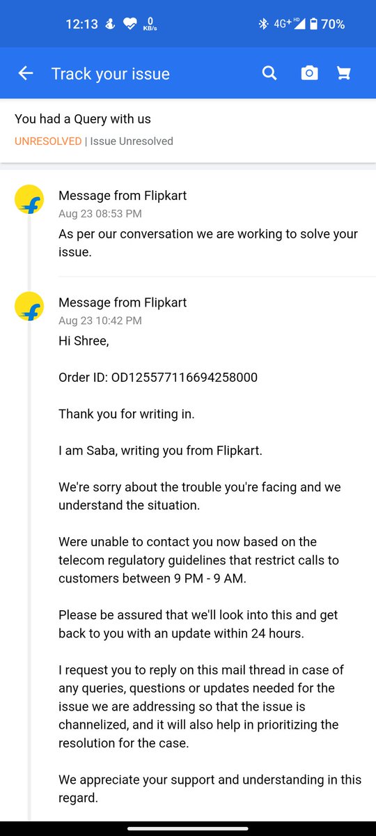 Sumit2021409's tweet photo. Guess that the resolution team of @Flipkart is in deep slumber. Retards just wouldn't respond despite written assurances. https://t.co/JPsp25c8XH