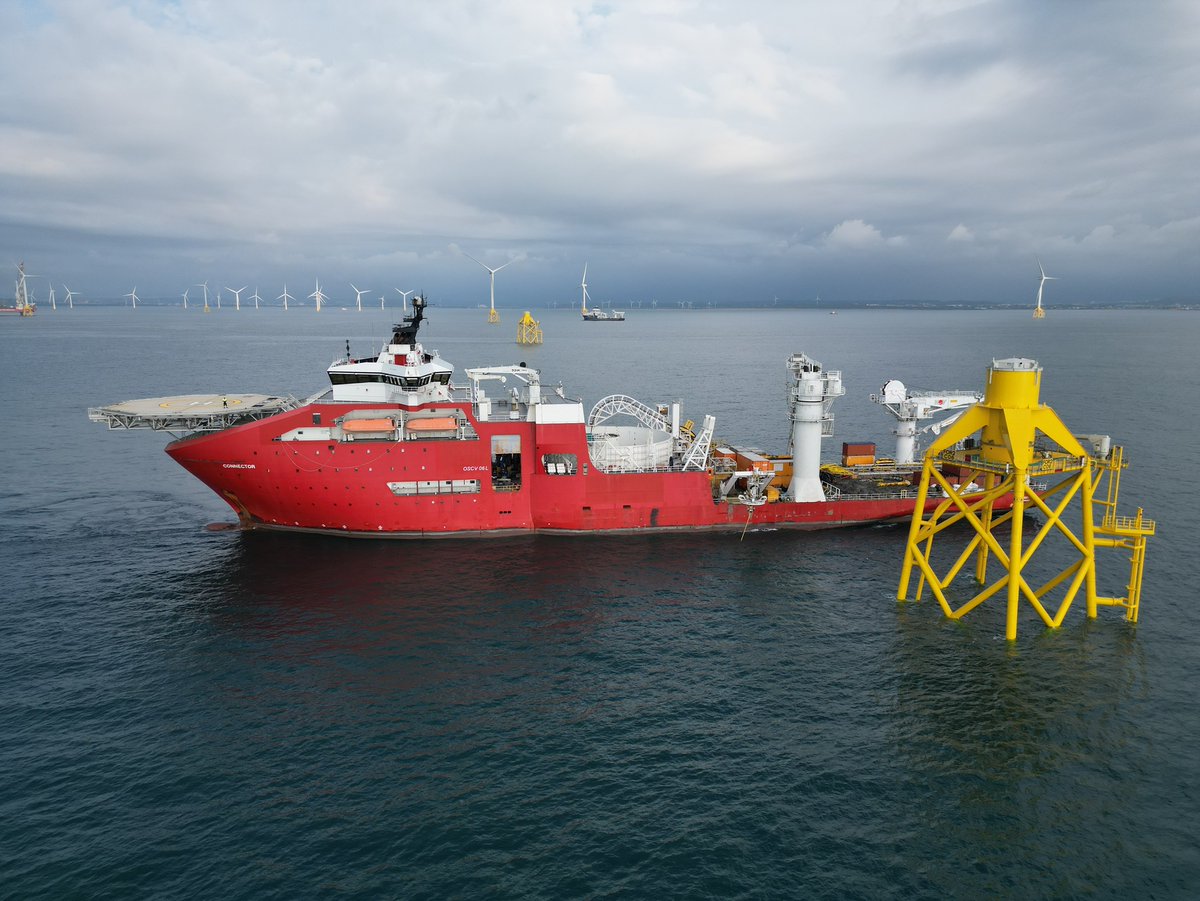 EnergyOMNI1's tweet photo. EnergyOMNI全能源 報新聞
海能風電(Formosa2)宣佈其風場47座管架式水下基礎及海纜已全數安裝,總容量為376 MW。
All 47 wind turbine #jacketfoundations and subsea cables of Formosa2 have completed installed.After the completion of Formosa 2, the total installed capacity will be 376 MW. https://t.co/q7wOUWFZtO