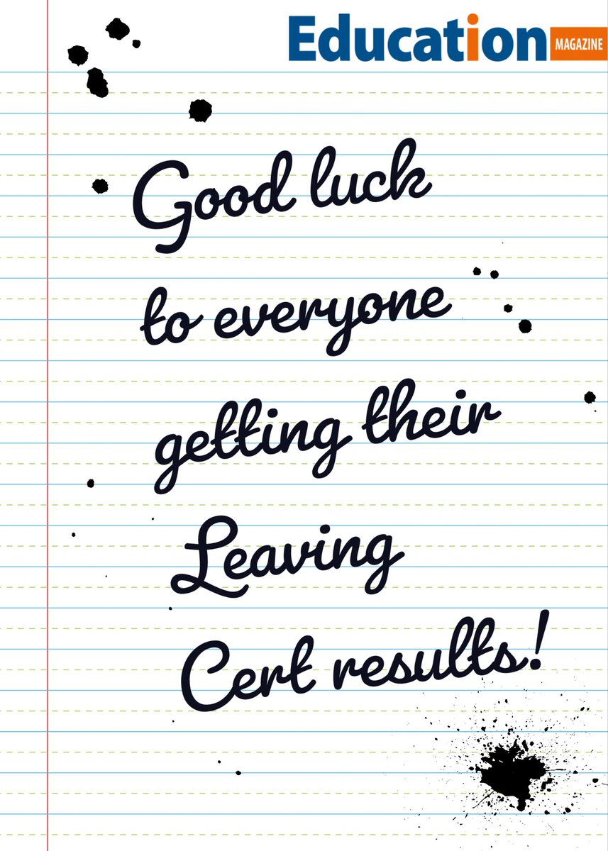 EducationMagIE's tweet photo. Best of luck to everyone receiving their Leaving Cert results today. As one chapter ends, a new exciting chapter begins, whatever you do next #LeavingCertResults #LeavingCert2022 https://t.co/bwyEqsOnZY