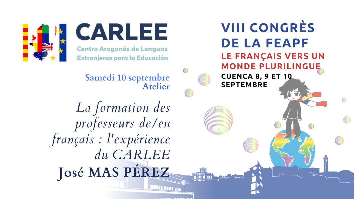 On présente aujourd’hui deux ateliers remarquables:
🌐“Langue, culture et identité”, à charge de #patrickcharaudeau . 🏫"Le #carlee (Centro Aragonés de Lenguas Extranjeras en Educación), à charge de #josemasperez .
#viiicongresfeapf
patrick-charaudeau.com
carleearagon.es