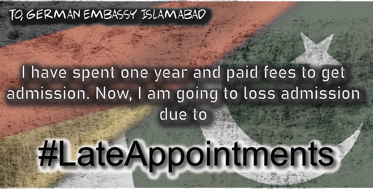AJ_3048's tweet photo. #LateAppointments
Please bear us out @GermanyinPAK https://t.co/Z4ot0cAPz3