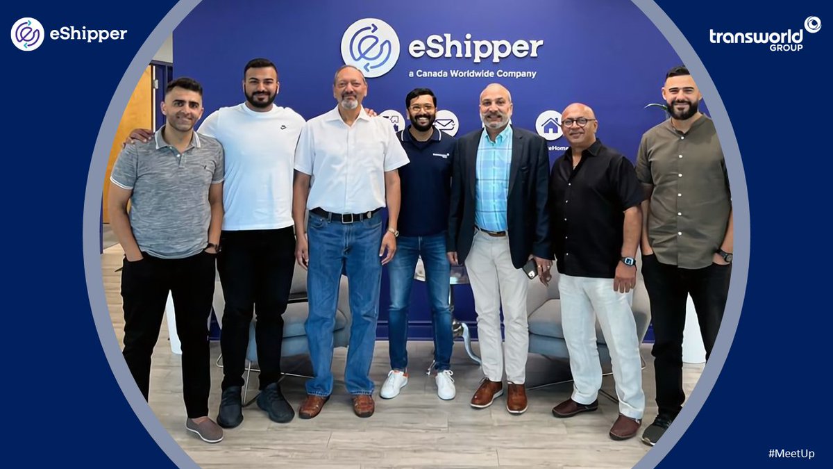 TransworldTweet's tweet photo. #TransworldGroup & #eShipper meetup in #Toronto!
Our JV in #UAE is up & running, we are fully operational on the ground providing end to end ground solution, #Warehouse & #Fulfilment division and complete #CustomClearance capabilities in #Dubai.
#Shipping #Logistics #Ecommerce https://t.co/j66KbtLLzD