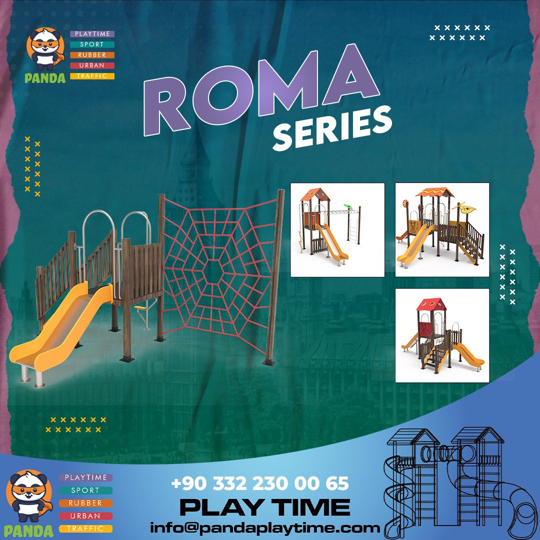 PandaPlayTime1's tweet photo. Just a model in the ROMA series.☺️
Follow us for more models and product catalog. 😎
Children will love our New Generation Playgrounds :)😎 https://t.co/rNAKL5K79l