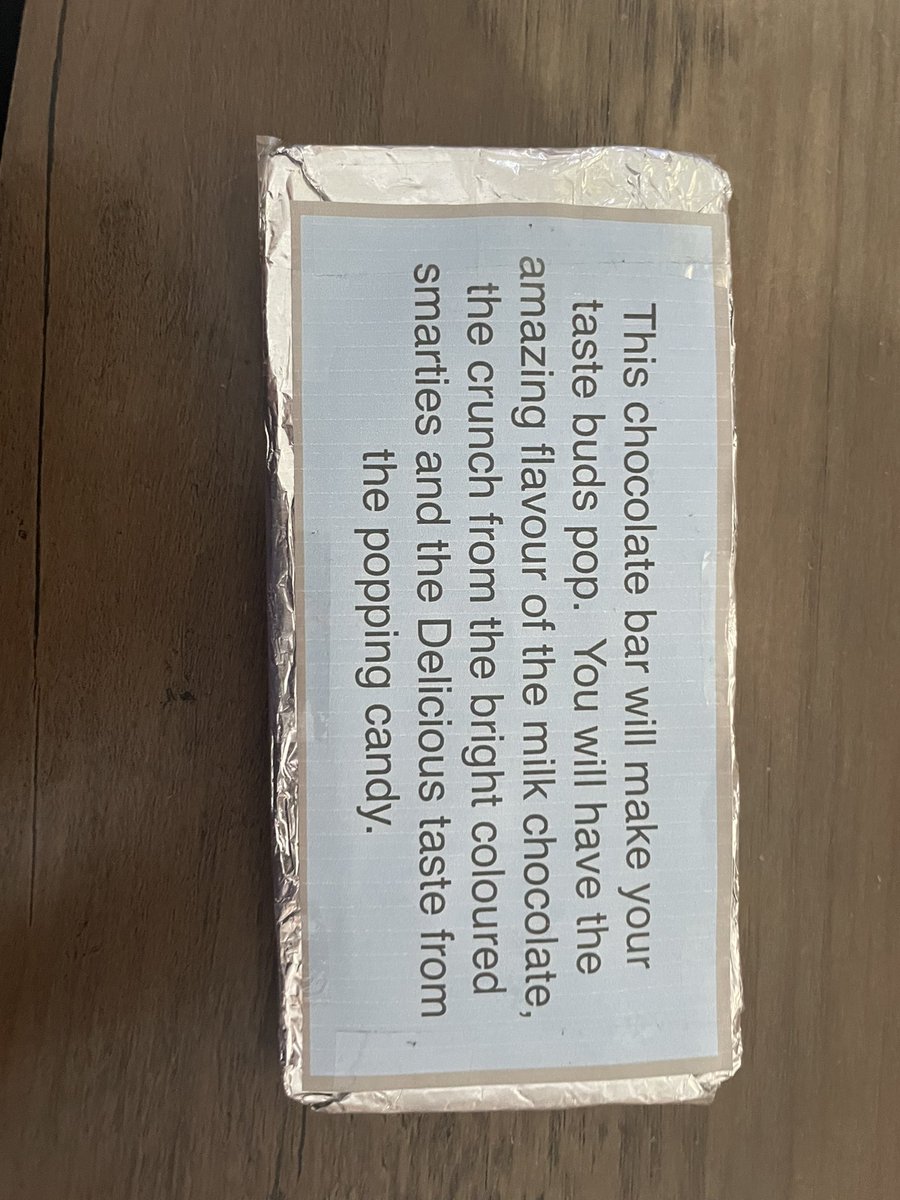 NatsandGraham's tweet photo. Robbies design your dream  chocolate bar 🍫 @MissSl8r @MissMSlaven https://t.co/sanzdlFcZ2