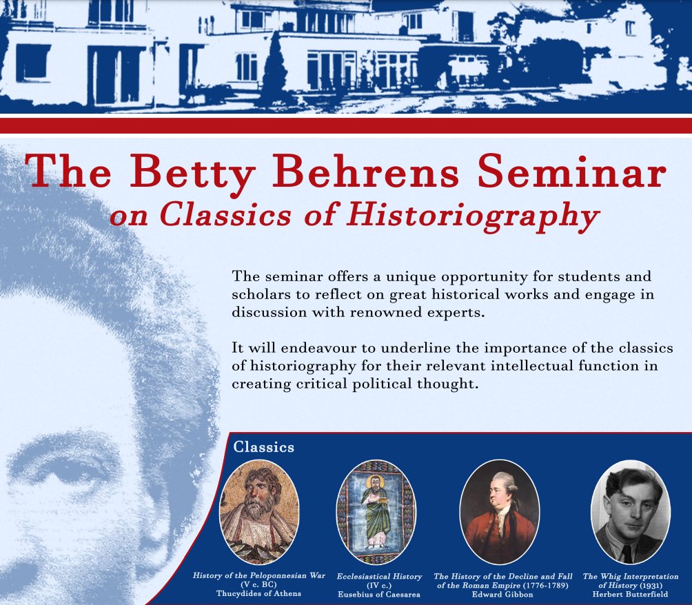 The Betty Behrens Seminar on Classics of Historiography (8-30 September 2022) offers a unique opportunity for students and scholars to reflect on some great historical works, and to engage in discussion with renowned experts 💡🌟 clarehall.cam.ac.uk/events/betty-b…