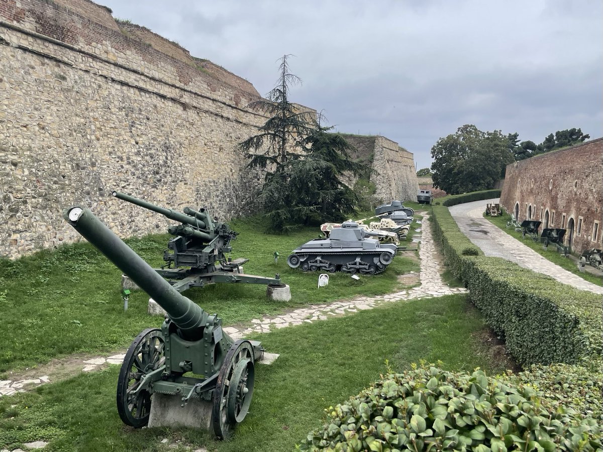DomTulett's tweet photo. Hard to know which of 15th century #Belgrade Fortress’s features to check out first… The basketball courts? The tank collection? The dinosaur park? #topbunk #travelwithkids #Serbia https://t.co/FK0d1EVjE8