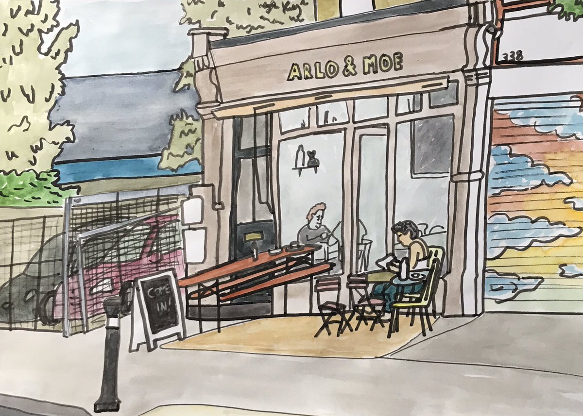 Today’s #sketch from 29/8/22 is #figures <a href="/ArloMoe/">Arlo & Moe</a> #BrockleyRoad #CroftonPark #SE4
#watercolour #painting #watercolor #Acrylic #Marker #Pen on paper  

More sketches
instagram.com/frankkiely/