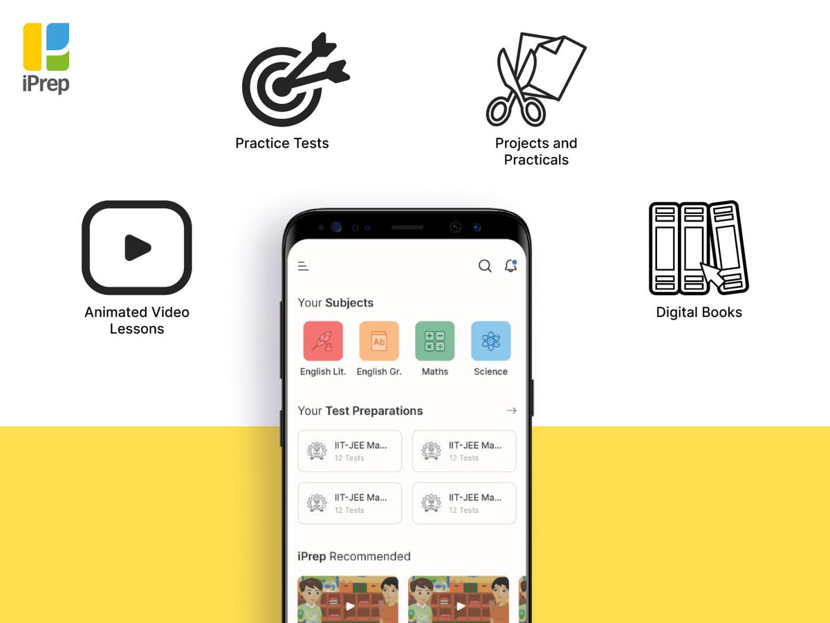 iprepapp's tweet photo. Introducing iPrep - Your one stop learning app for 1st to 12th all subjects. 

iPrep offers unlimited access to enjoyable and interactive learning contentanimated lessons, practice questions, digital books and practicals. It empowers students to Learn and Grow Unlimited. https://t.co/vF86VGx20W