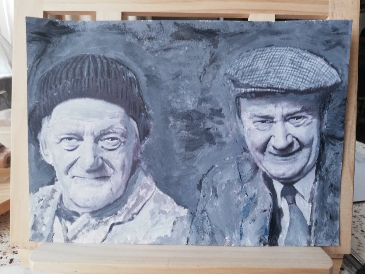 JonathanLinsley's tweet photo. Last week I was asked by a fan of Summer Wine if I'd done any pictures with more than one person, so I decided to try my hand at my two closest and oldest friends on the show. This is Peter and Bill in costume not in character as I knew them, it was lovely to see them reunited. https://t.co/AIXWjwEy8e