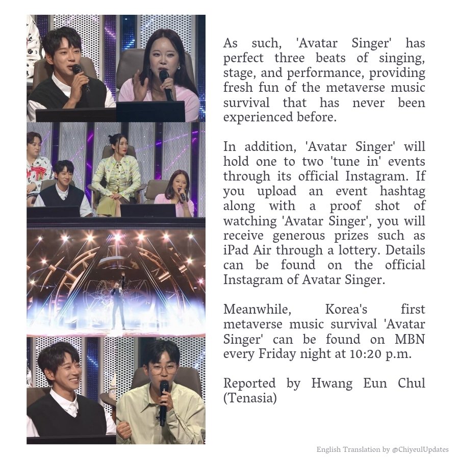 ChiyeulUpdates's tweet photo. [NEWS]

Anticipating Vocal Master #HwangChiYeul to show his skills and experience with his ments in @avatar_singer Episode 2!

🔗https://t.co/GjEWewq3rV

#황치열 #chiyeulhwang #hwangchiyeol #kpop #AvatarSinger #아바타싱 #avatar #metaverse https://t.co/5XrUG8tx49