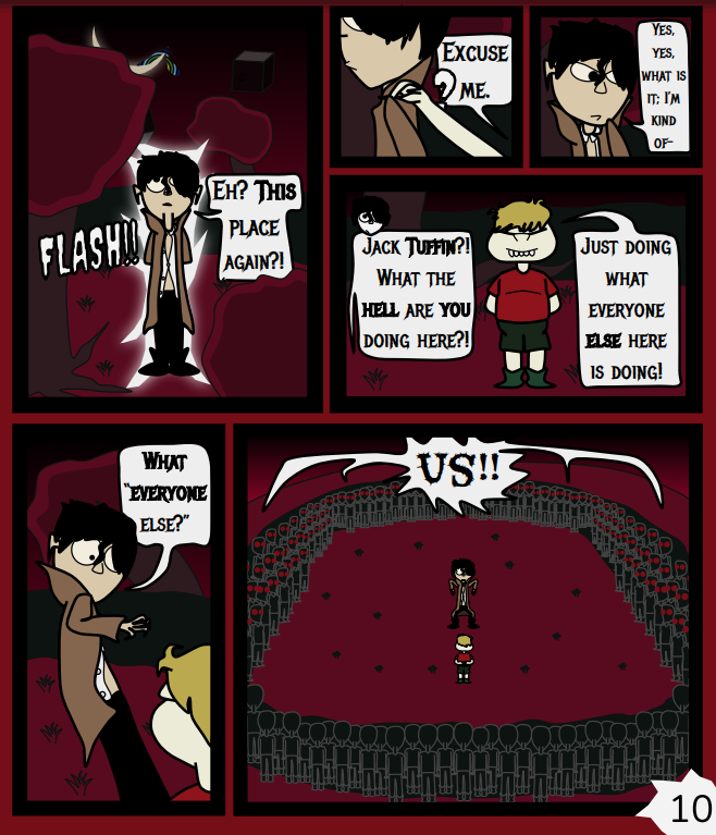 DTFP_Webcomic's tweet photo. Script to page(s).
From #DonnieTheFightingPsychopath episode 3, #TheDreamscape
#Donnie #DTFP #TapasMedia #Tapas #Webcomic #Comic https://t.co/GqjVRqT6Ev